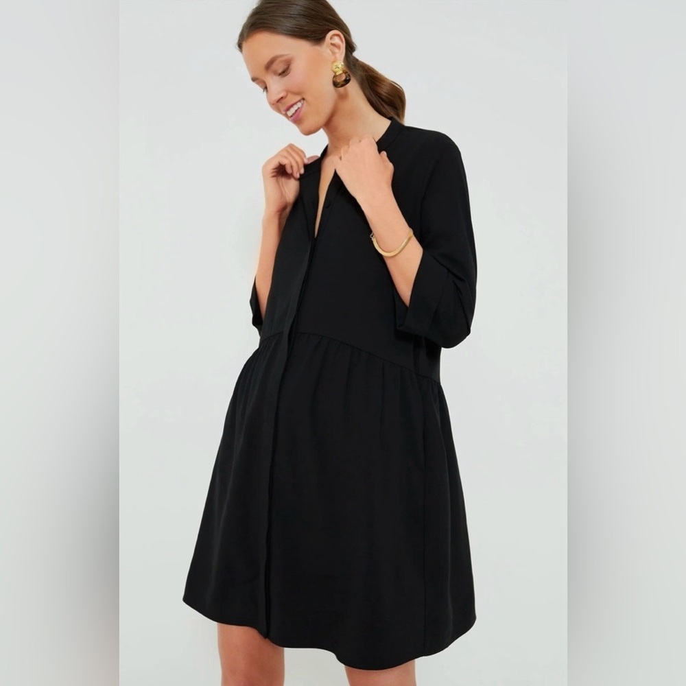 Tuckernuck Blue Shirt Dress 3/4 sleeve